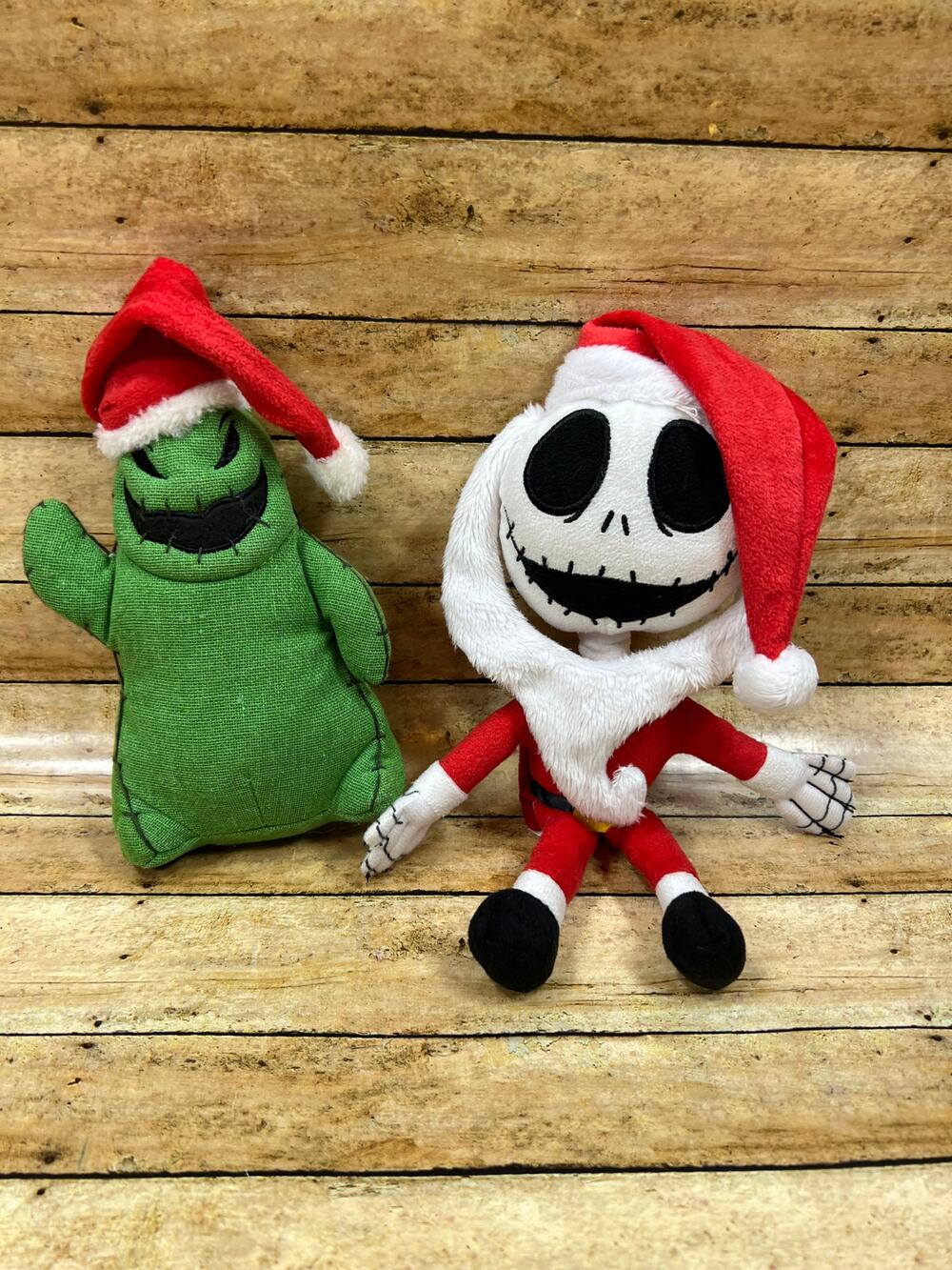 Disney Nightmare Before Christmas 7" Oogie Boogie and 9" Santa Jack Small Plush